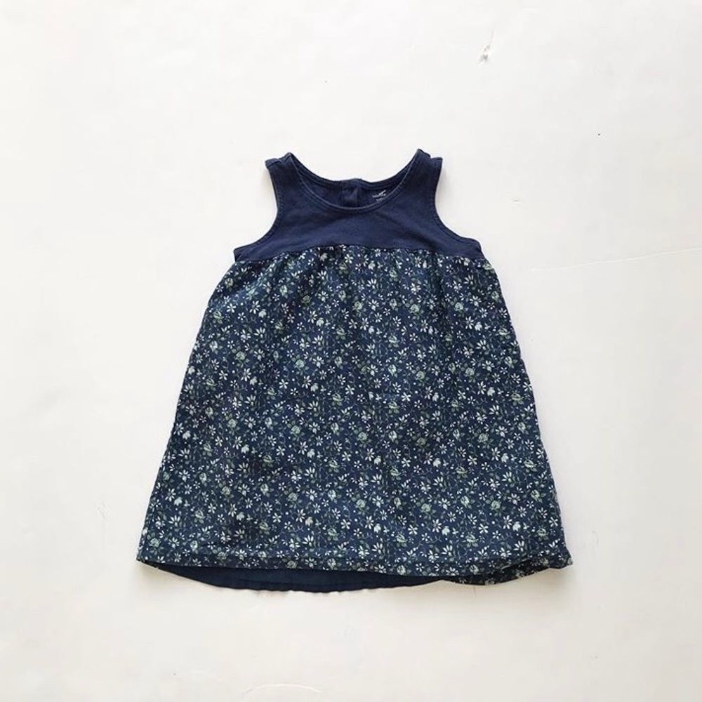 Babygap blueΒ floral print dress EUCβ18-24 months